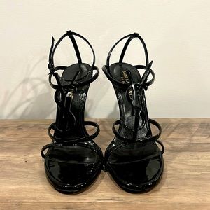Womens black YSL heels 38.5
